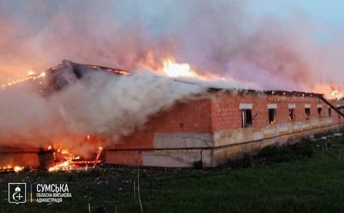 Загинули сотні тварин: окупанти завдали удару по фермі на Сумщині